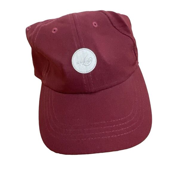 Whisper Rock Golf Hat Cap Burgundy Strapback Logo Patch Imperial Adjustable - Picture 1 of 7